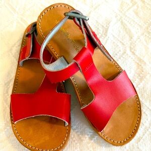 🍓Freshly Picked Red Leather Sandals | Toddler Size 10